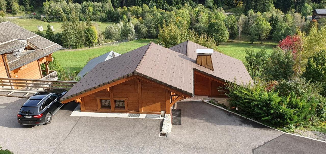 Bienvenue Dans Notre Chalet! Appartement Les Sitelles Le Grand-Bornand Exterior foto